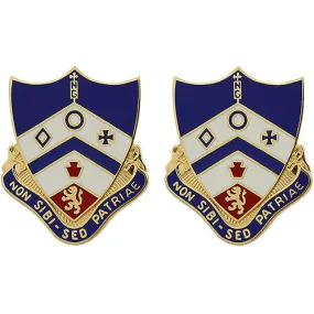 108th Field Artillery Regiment Unit Crest (Non Sibi - Sed Patriae) - Sold in Pairs