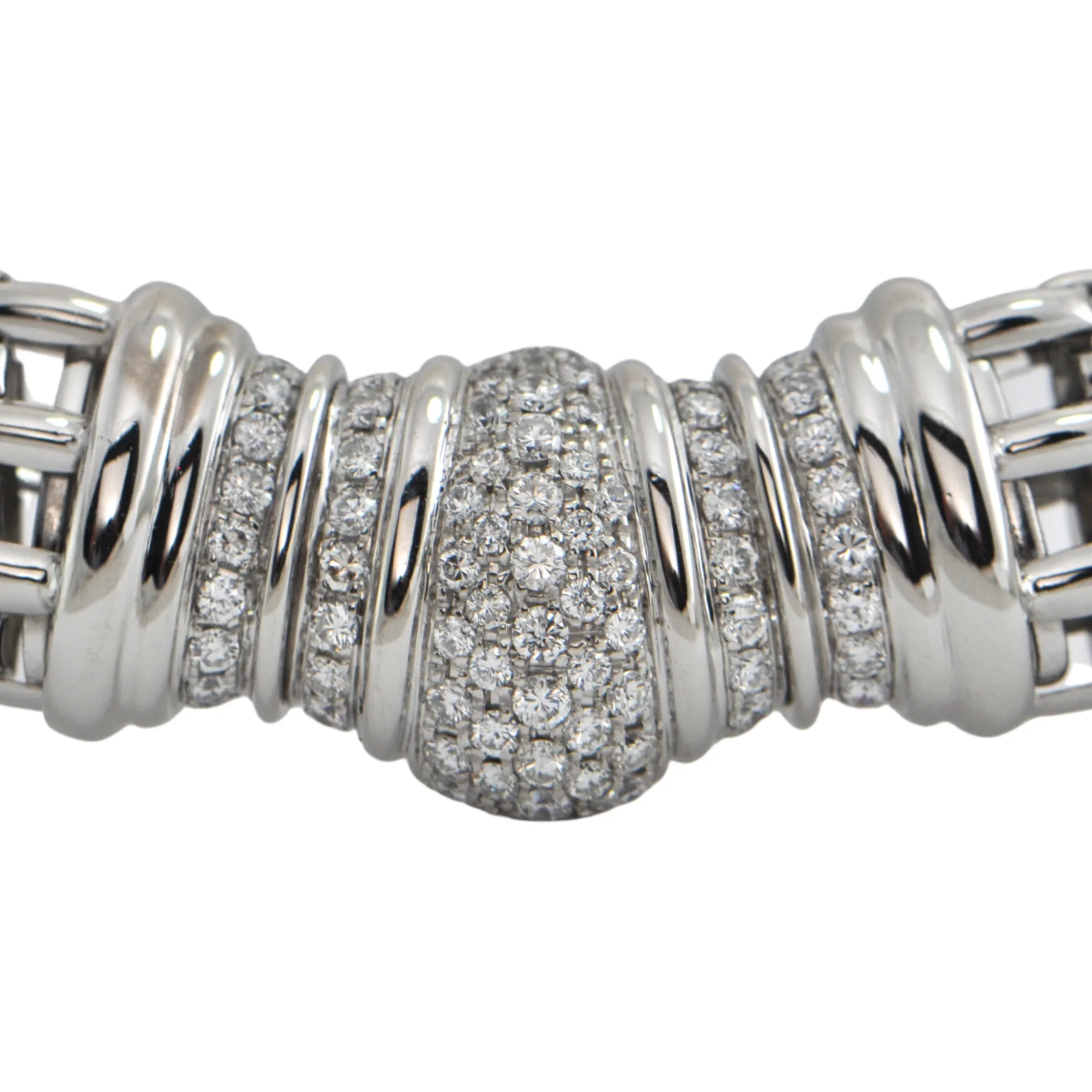 1.60 ct Diamond Vintage Italian Articulated 18k Gold Necklace