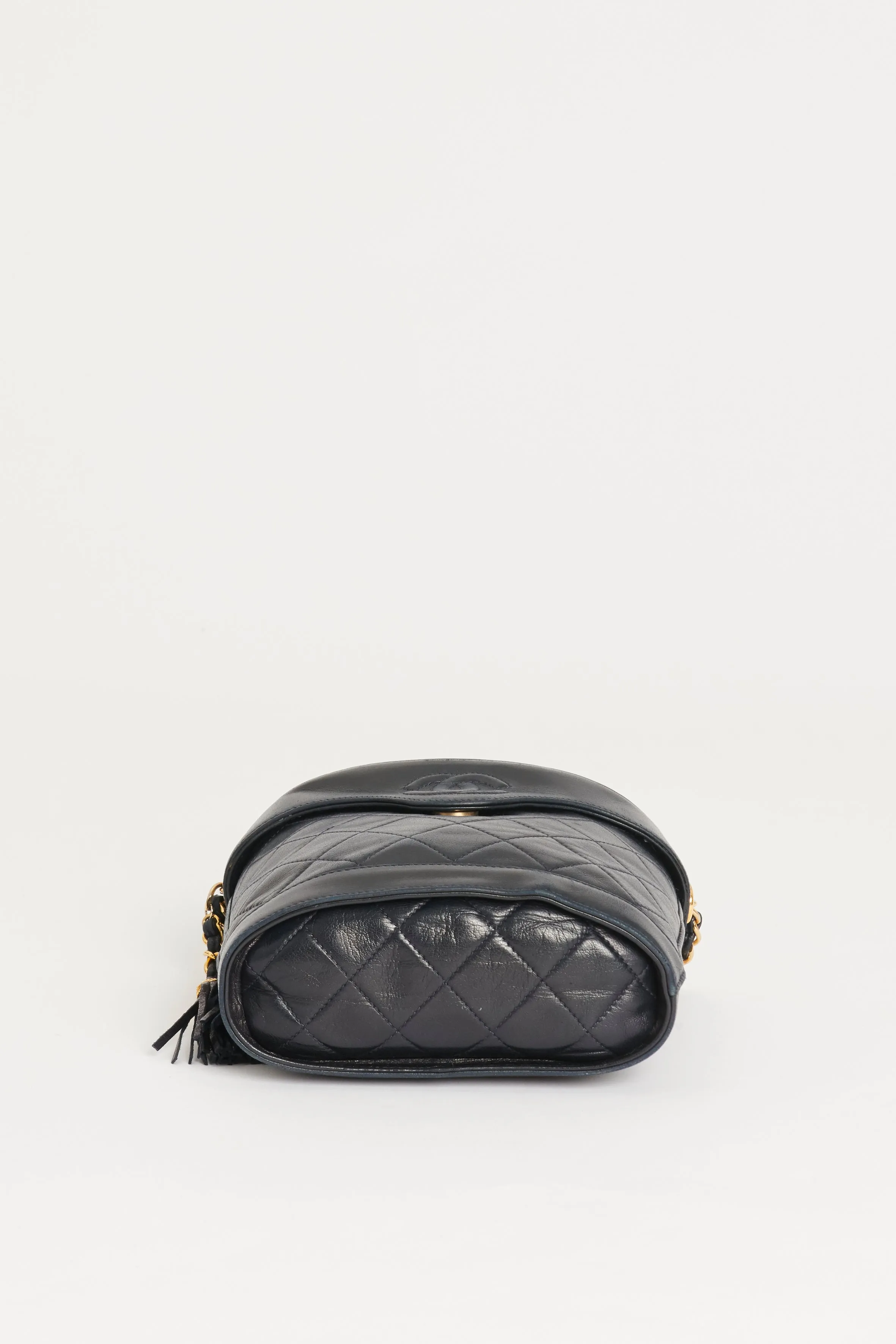 1989-1991 Navy Quilted Binocular Pre-owned Shoulder Bag