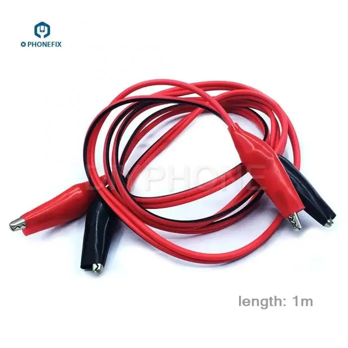 1m / 3ft Test Leads Set with Double-ended Alligator Clips Jumper Wire