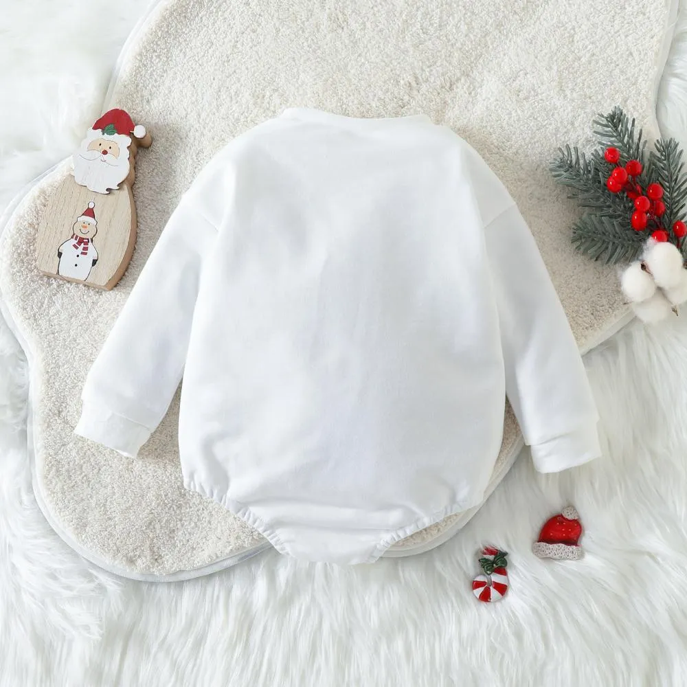 Baby Autumn and Christmas Cartoon Print Triangle Bodysuit Wholesale Baby Clothes