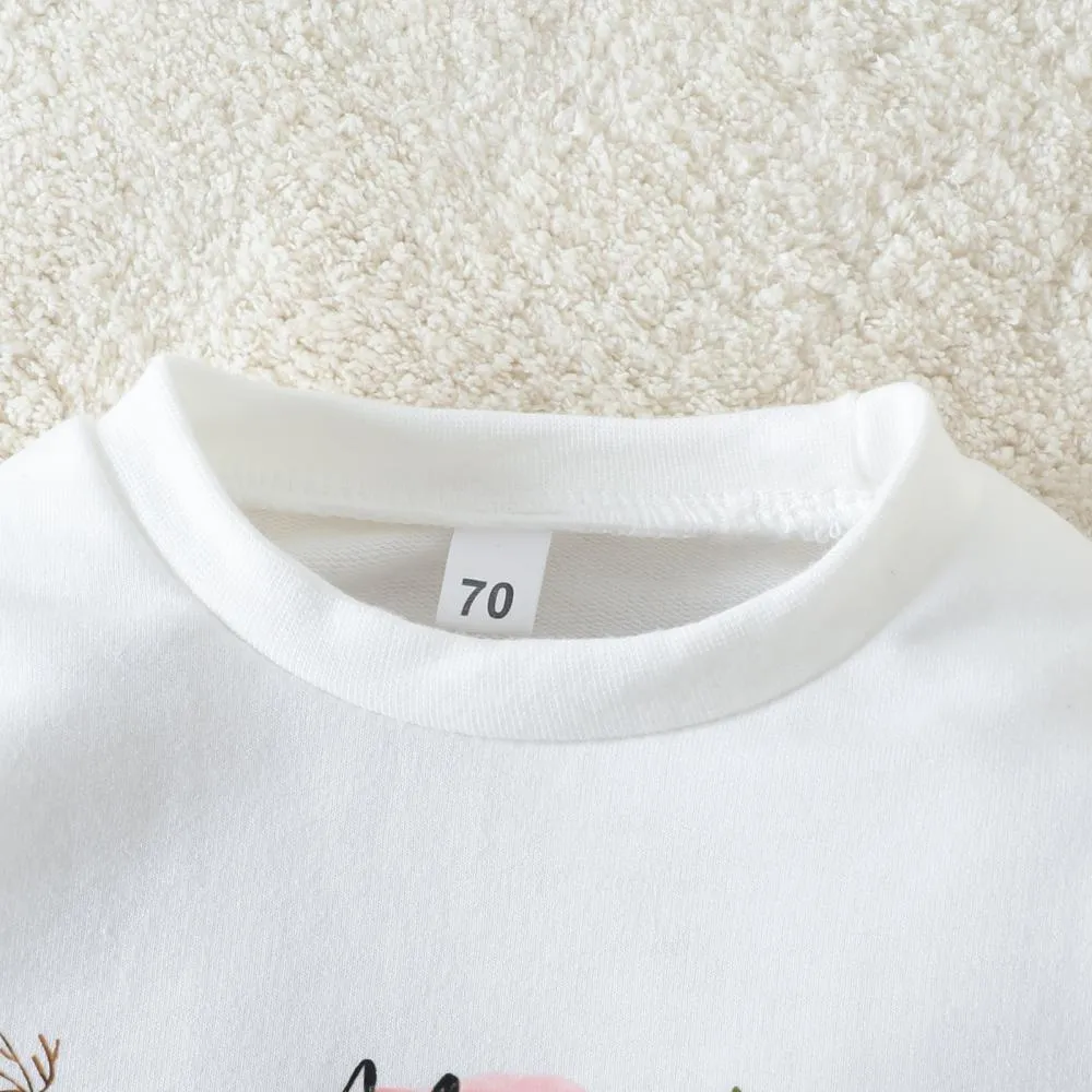Baby Autumn and Christmas Cartoon Print Triangle Bodysuit Wholesale Baby Clothes