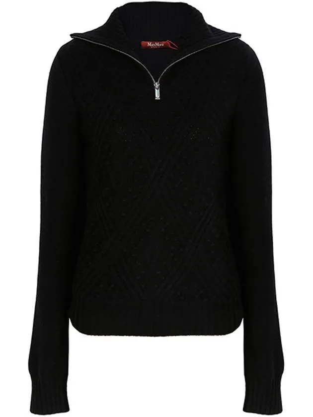 Black Etra Wool Camisie Turtleneck Sweater 010 00323