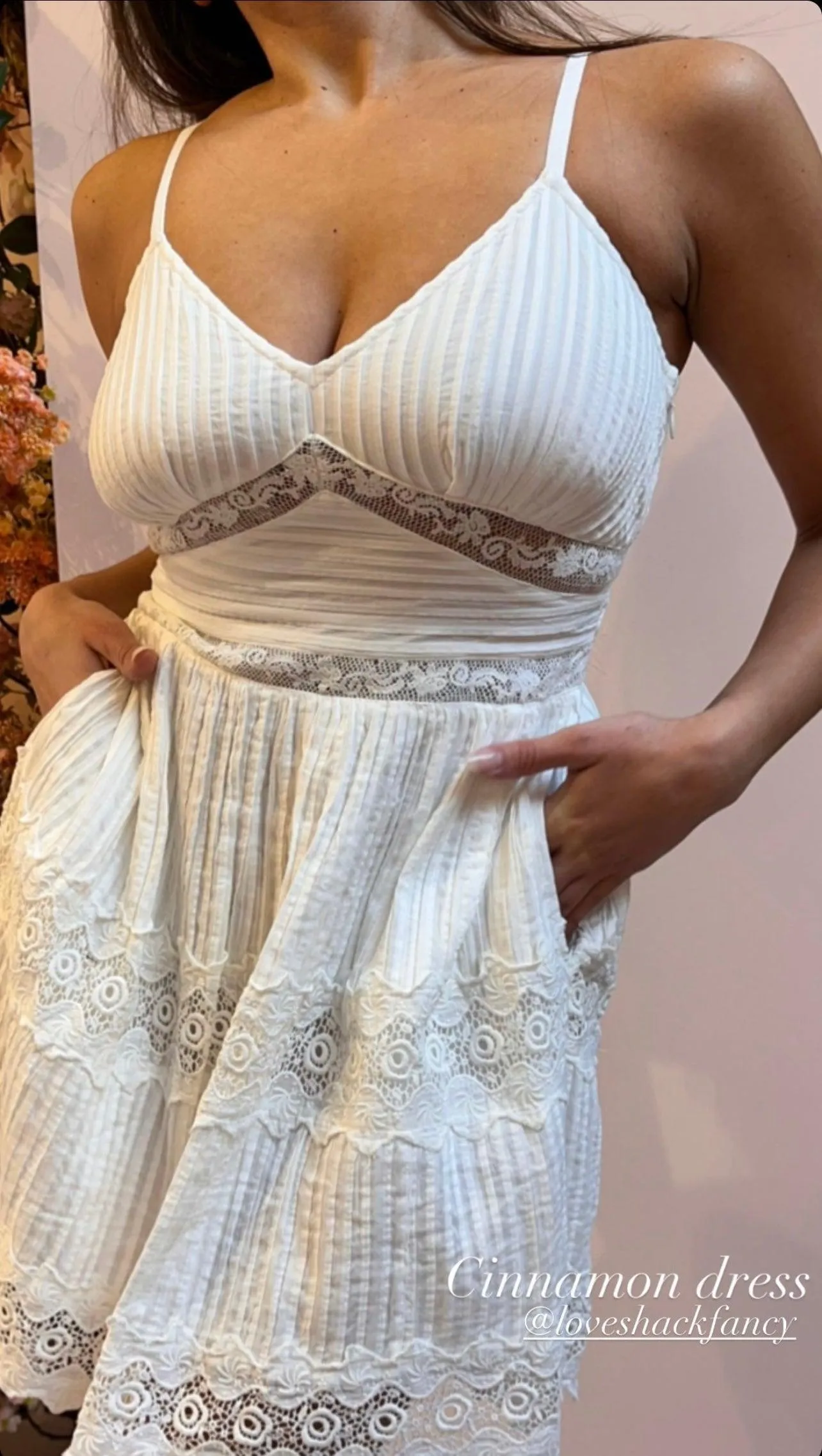Cinnamon Dress in True White