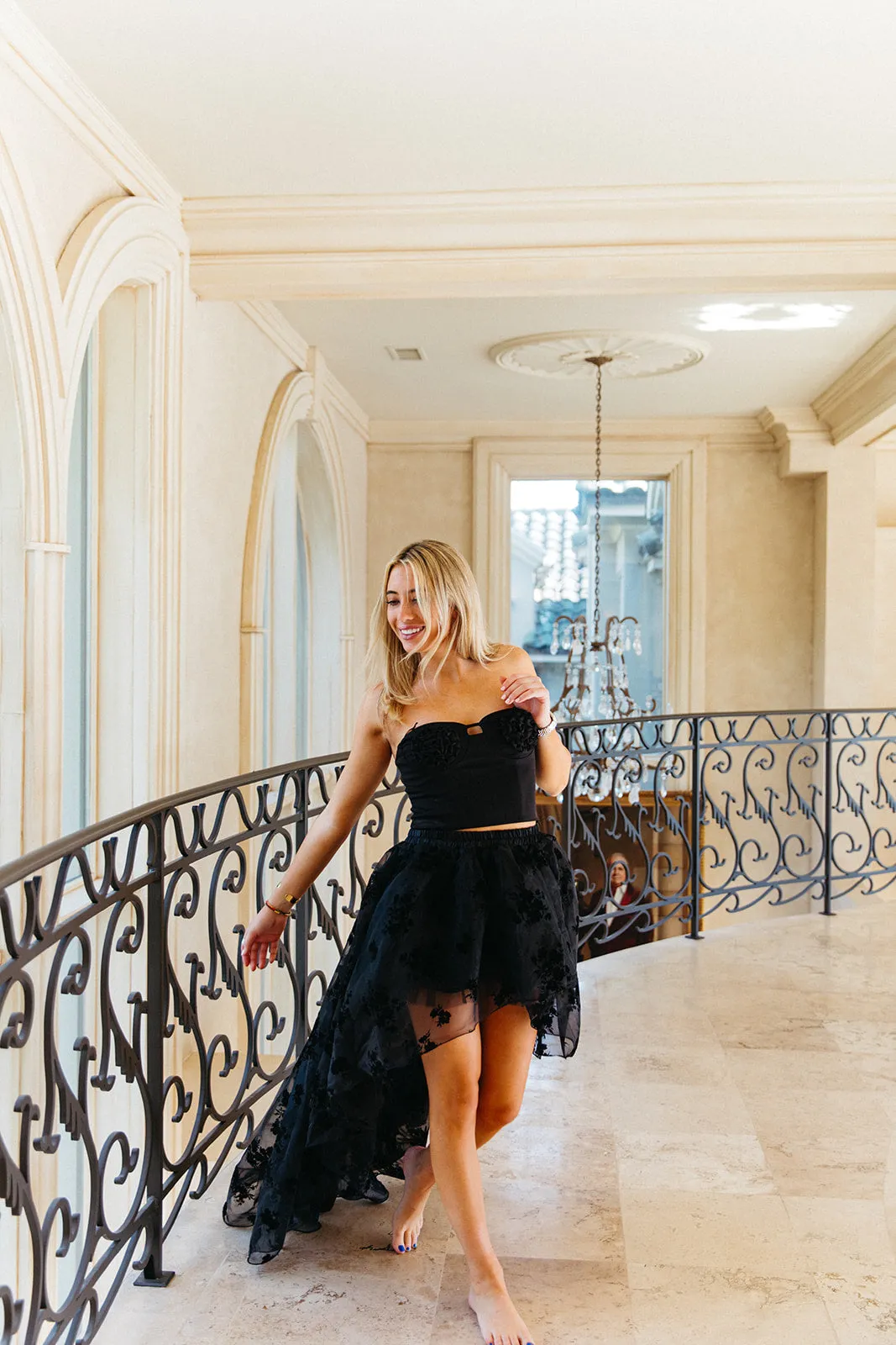 Clever Illusions High Low Skirt - Black