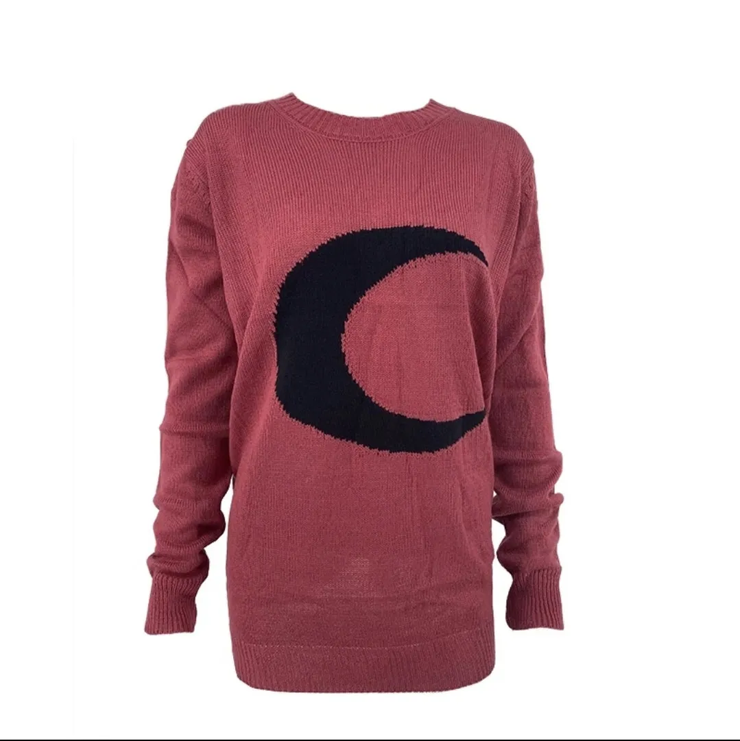Crescent Moon Mauve Sweater