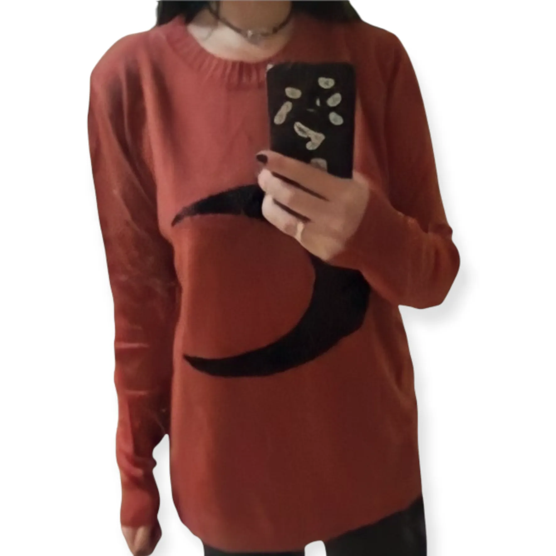 Crescent Moon Mauve Sweater
