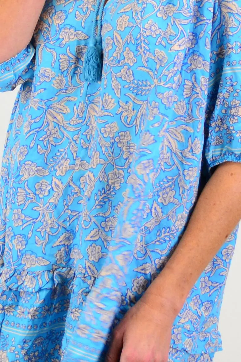 Full Blue Skys Ruffle Tunic Top