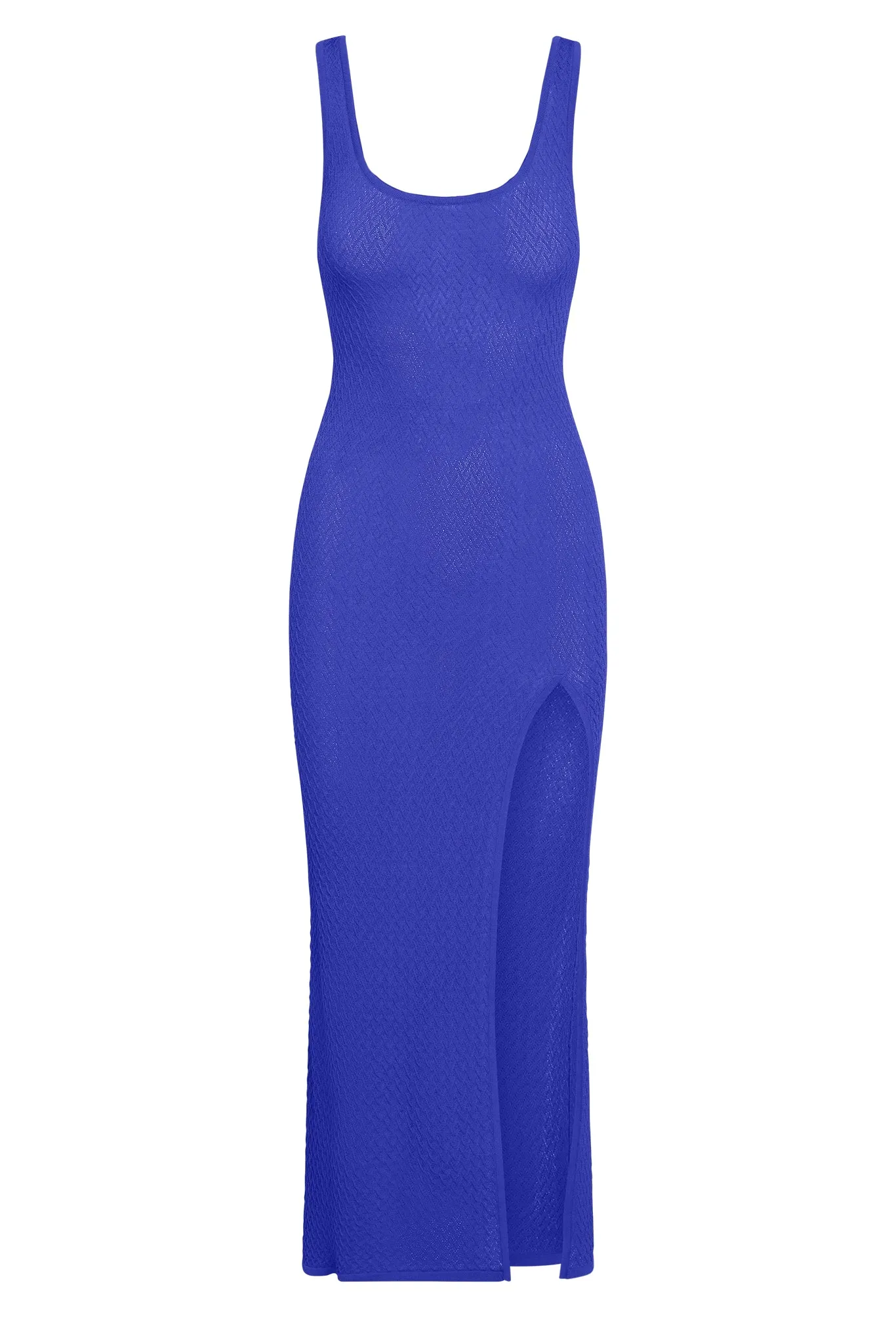 Honolulu Dress - Cobalt Hatch Jacquard