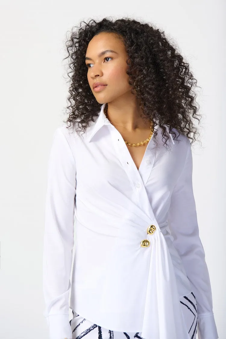 J.R 241181 Woven Wrap Blouse
