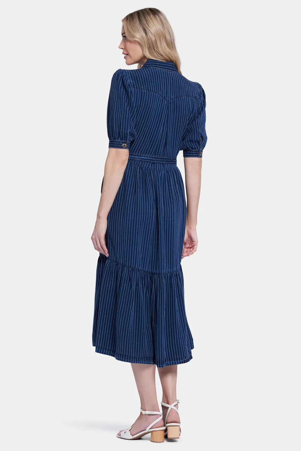 Kate Ruffle Dress  - Dark Ocean