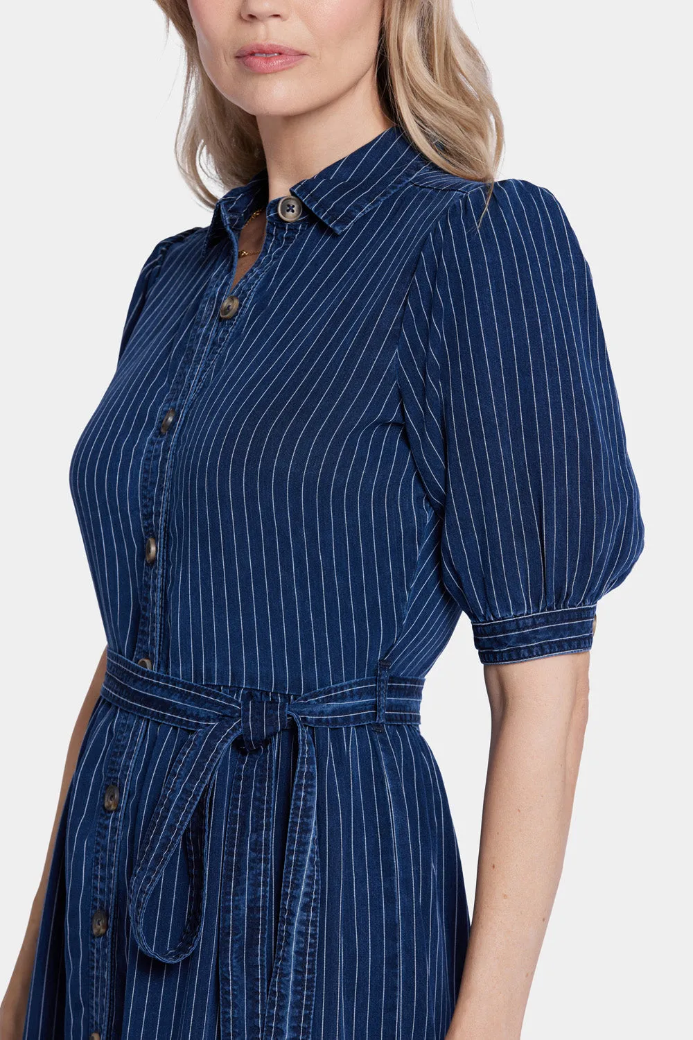 Kate Ruffle Dress  - Dark Ocean