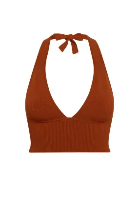 Laurel Canyon Knitwear Top - Copper Rib