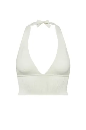 Laurel Canyon Knitwear Top - White Rib