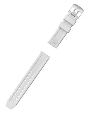 Luminox White Silicon Strap - 20mm - Buckle