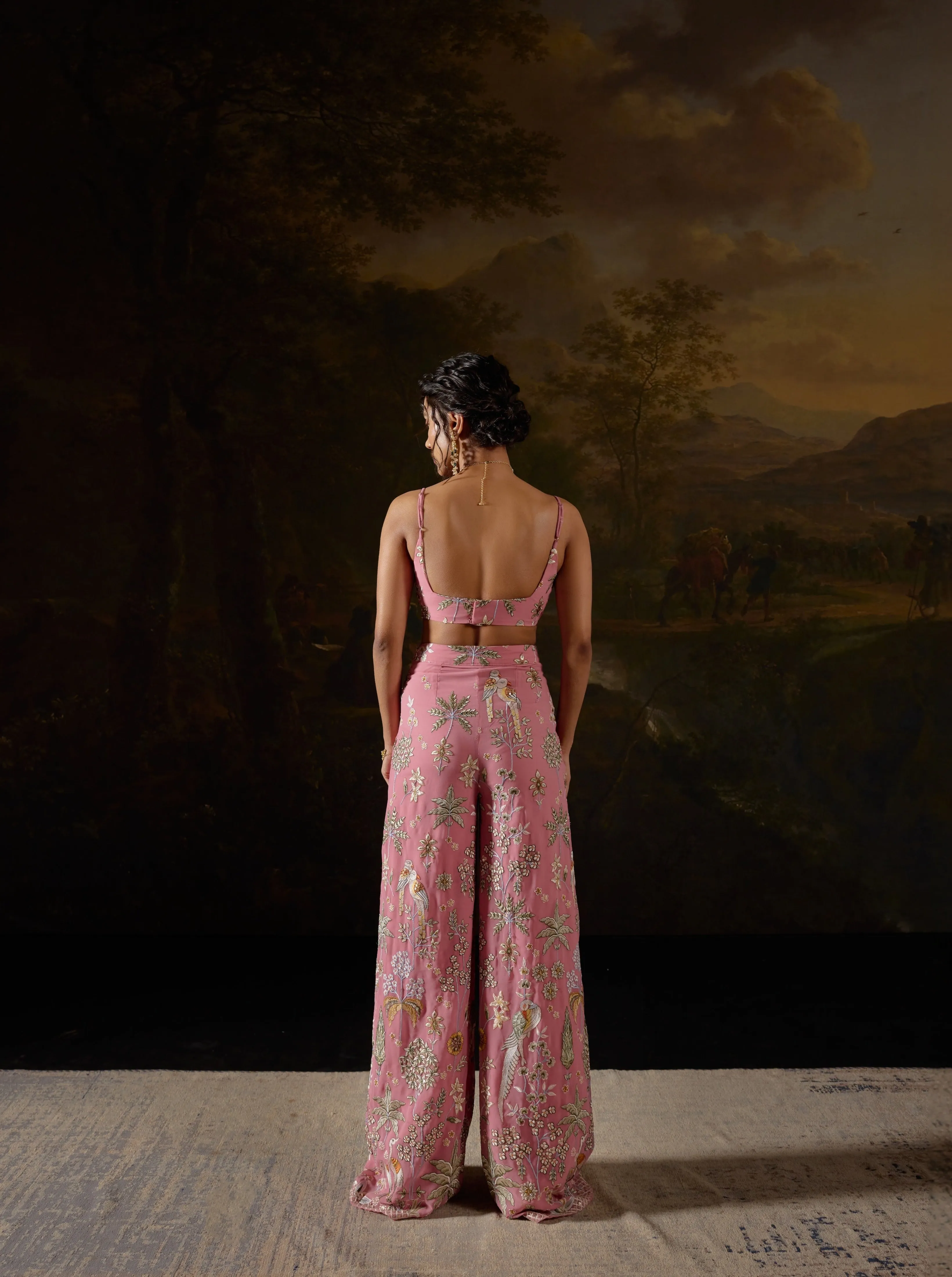 Mayuri Pink Embroidered Coord set