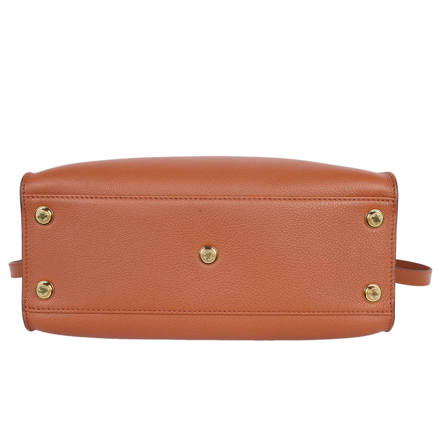On My Side MM Leather Shearling Satchel Caramel Brown (Authentic Pre Loved)