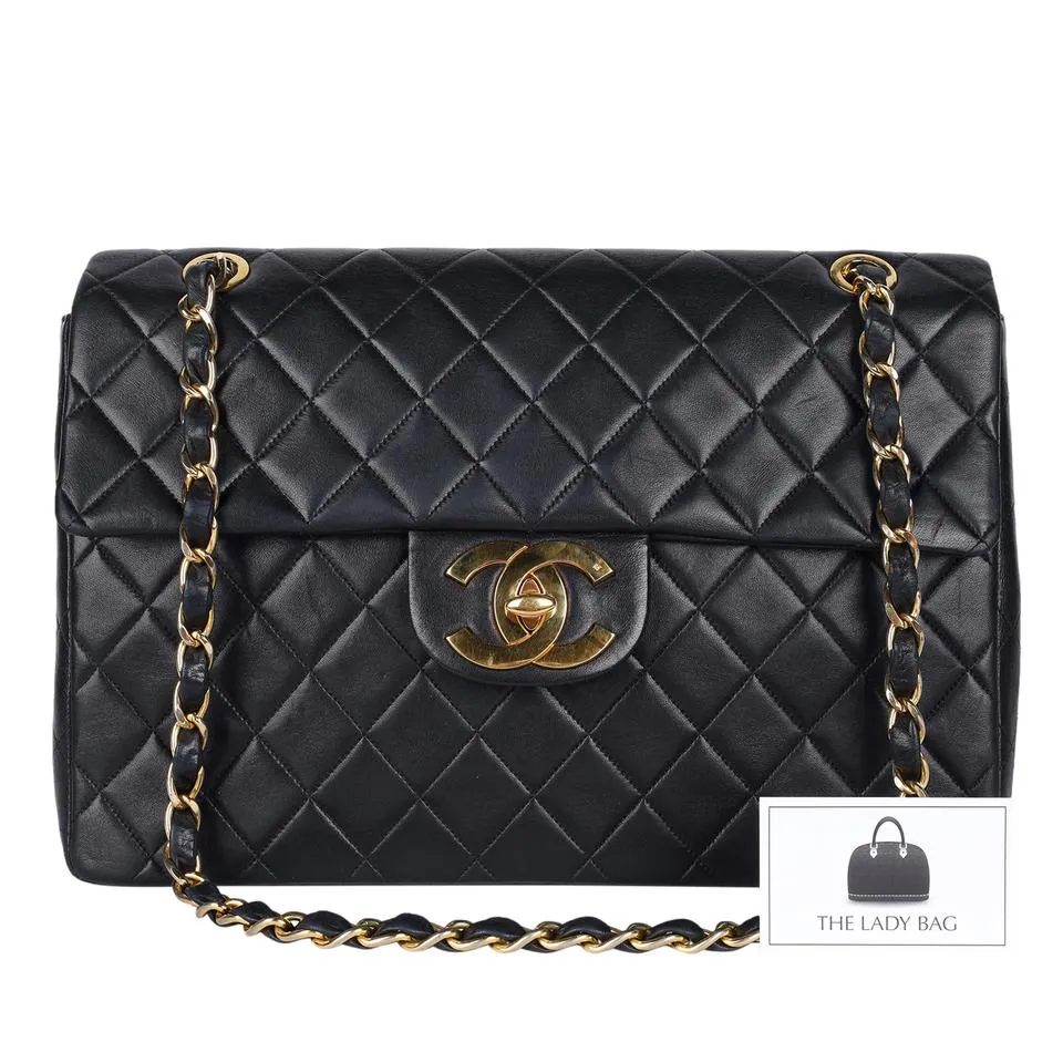 Quilted Leather Jumbo 34 (Authentic Pre-owned)