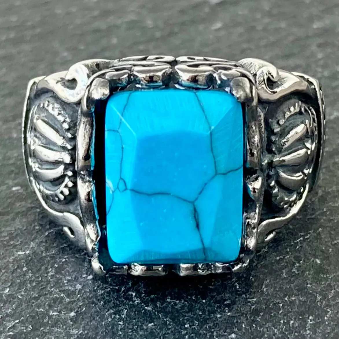 "Blue Stone" - Crown Ring - R79
