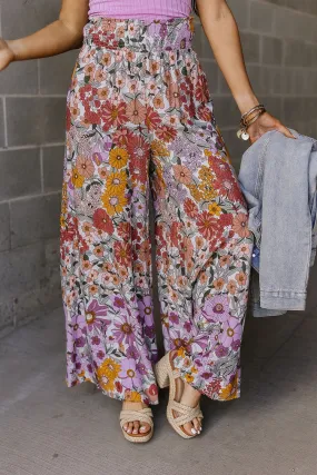Rory Floral Pants - Lavender