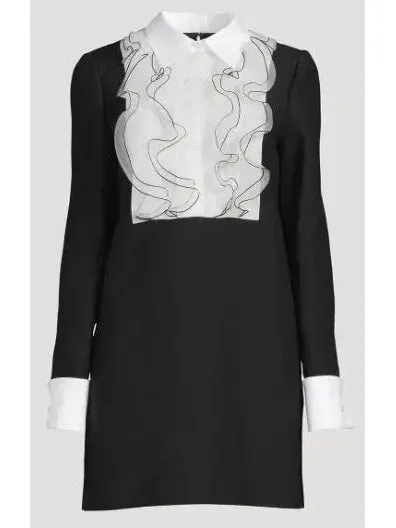 Women’s Crepe Couture Ruffled Mini Dress